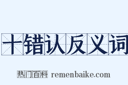 十错认反义词是什么意思的图片